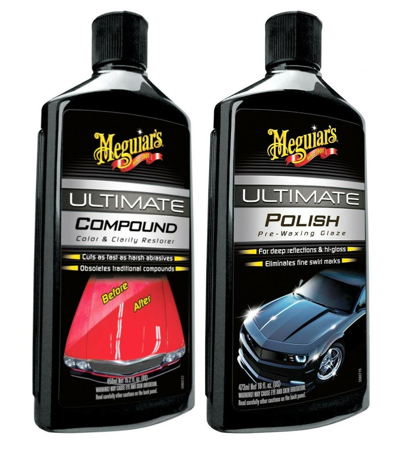Meguiar's Ultimate Compound G17216EU & Ultimate Polish G19216EU Car Care Bundle