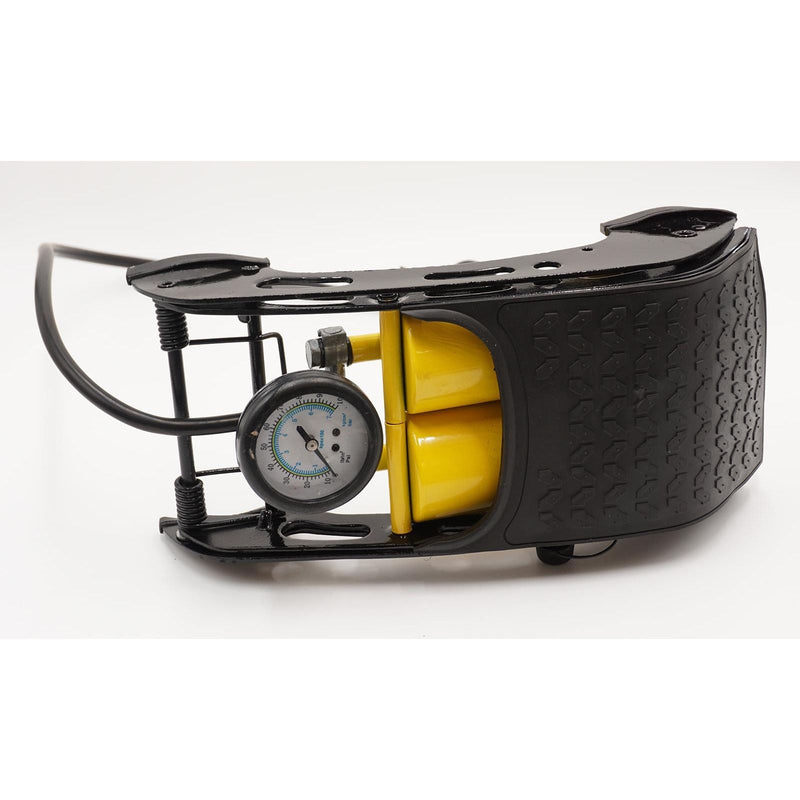 AA Double Barrel Cylinder Tyre Foot Pump Air Inflator Car Van Bicycle Bike - AA - My Roof Bars