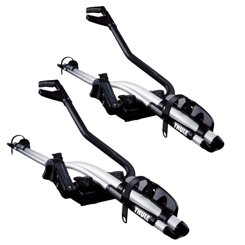 2x Thule ProRide 591 Bike Carrier Rack Roof Bar Mounted Aluminium - Thule - My Roof Bars