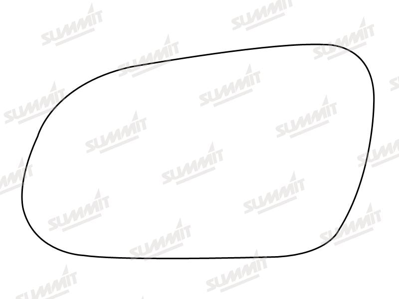 Summit Stick-On Standard Mirror Glass fits VW Fox 05 on LHS - Summit - My Roof Bars