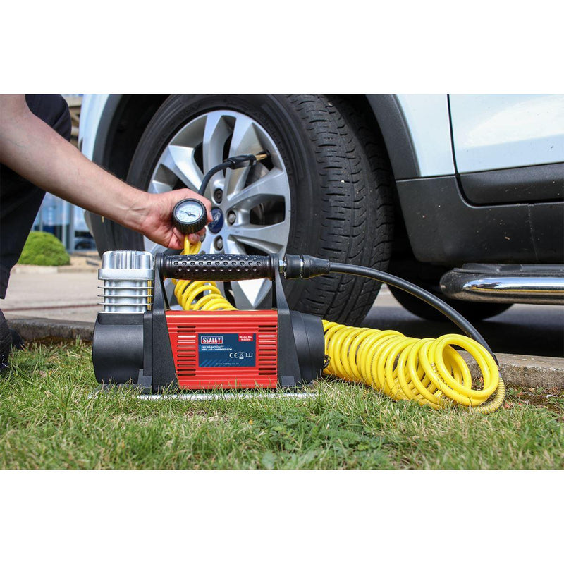 Sealey Tyre Inflator/Mini Air Compressor 12V Heavy-Duty MAC06 - Sealey - My Roof Bars