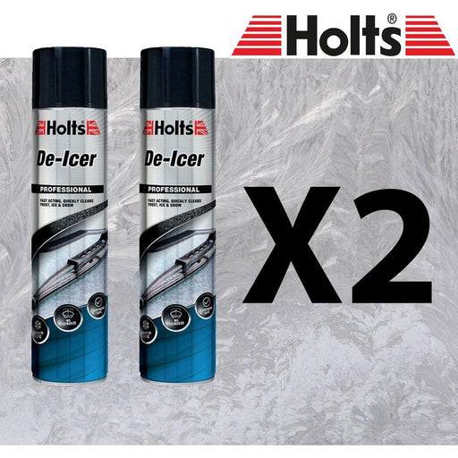2 x Holts Car De-Icer Melts Windscreen Ice Frost Snow Aerosol Deicer 600ml - Holts - My Roof Bars