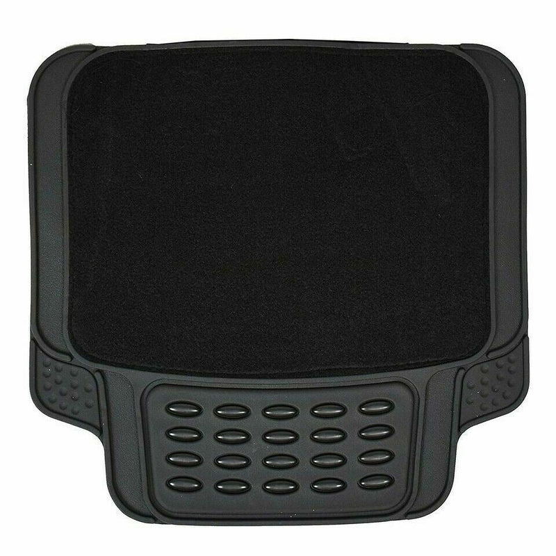 Heavy Duty Rubber & Carpet Floor Mats Set  Universal Fit