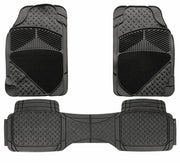 3 Piece Universal Fit Heavy Duty Black Rubber Car Non-Slip Floor Mats SUV 4x4 - UKB4C - My Roof Bars