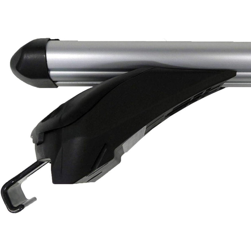 Summit SUP-965 Premium Integrated Railing Bar for Cars with Running Rails, Aluminium, Set of 2