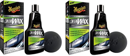 2x Meguiar's G191016EU 3-in-1 Wax Clean Polish Protect 473ml - Meguiar's - My Roof Bars
