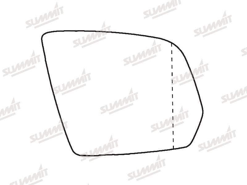 Summit Heated Base Plate With Blind Spot Mirror Glass fits Mercedes W164 / X164 08 to 12 RHS - Summit - My Roof Bars