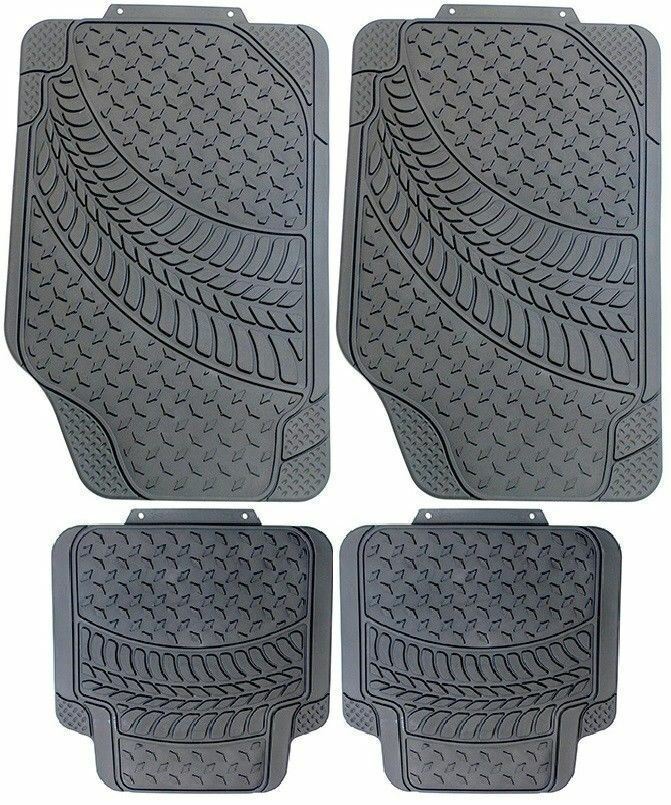 Heavy Duty Rubber Tyre Tred Car Floor Mats Set Non Slip Washable Universal Fit