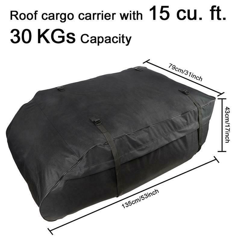 458 Litre Large Car Cargo Travel Rain Proof Roof Top Bag Storage Carrier Box - Streetwize - My Roof Bars