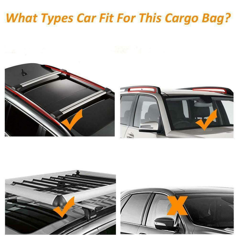 458 Litre Large Car Cargo Travel Rain Proof Roof Top Bag Storage Carrier Box - Streetwize - My Roof Bars