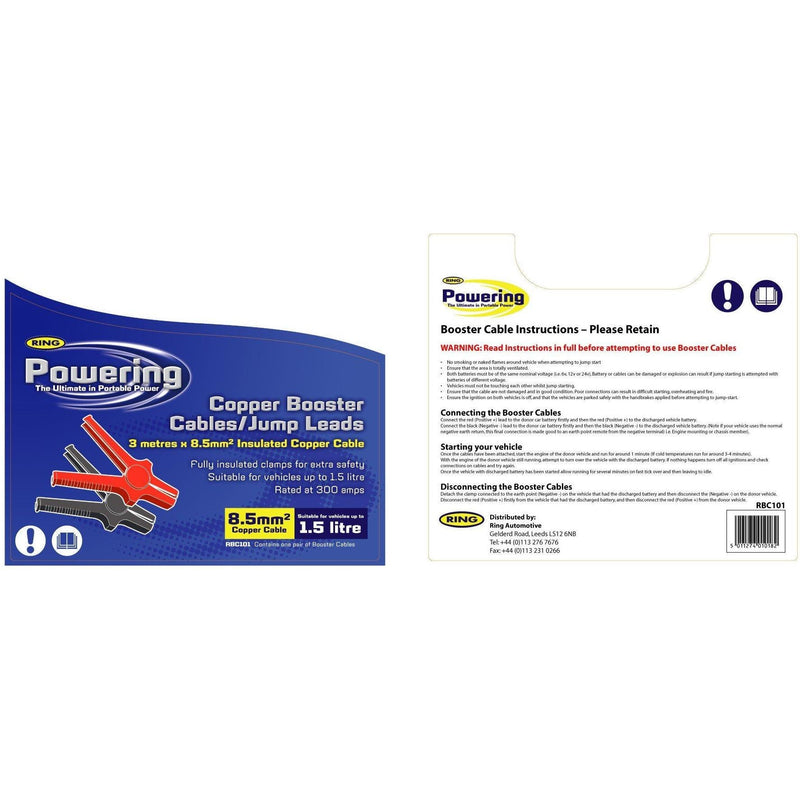 Ring Automotive RBC101 8.5mmA² 3.0M Non-Insulated Plastic Bag - 150 Amps - Ring Automotive - My Roof Bars