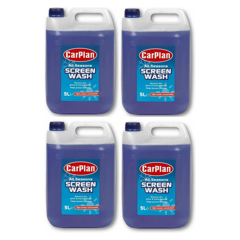 4x Carplan Sreenwash Concentrated Concentrate Screen Wash Car Van 5L Litre - CarPlan - My Roof Bars