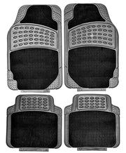 4 PCS Car Mats Rubber & Carpet Black Universal Fit Heavy Duty Non Slip - Sakura - My Roof Bars
