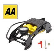 AA Double Barrel Cylinder Tyre Foot Pump Air Inflator Car Van Bicycle Bike - AA - My Roof Bars