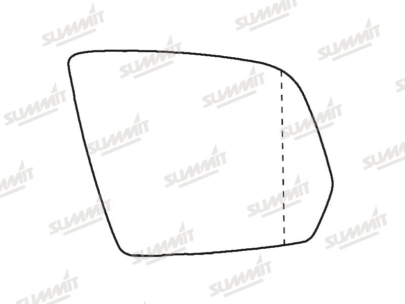 Summit Stick-On Aspheric Mirror Glass fits Mercedes W164/ X164 08-12 RHS - Summit - My Roof Bars