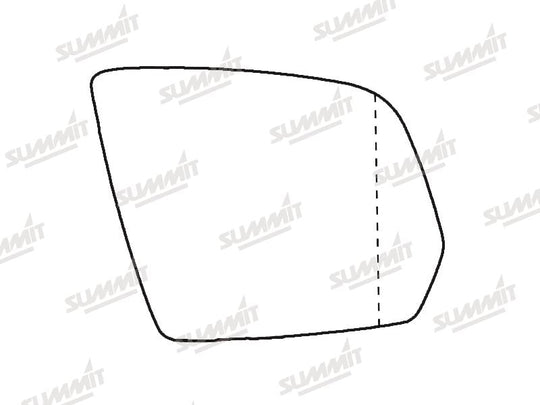 Summit Stick-On Aspheric Mirror Glass fits Mercedes W164/ X164 08-12 RHS - Summit - My Roof Bars