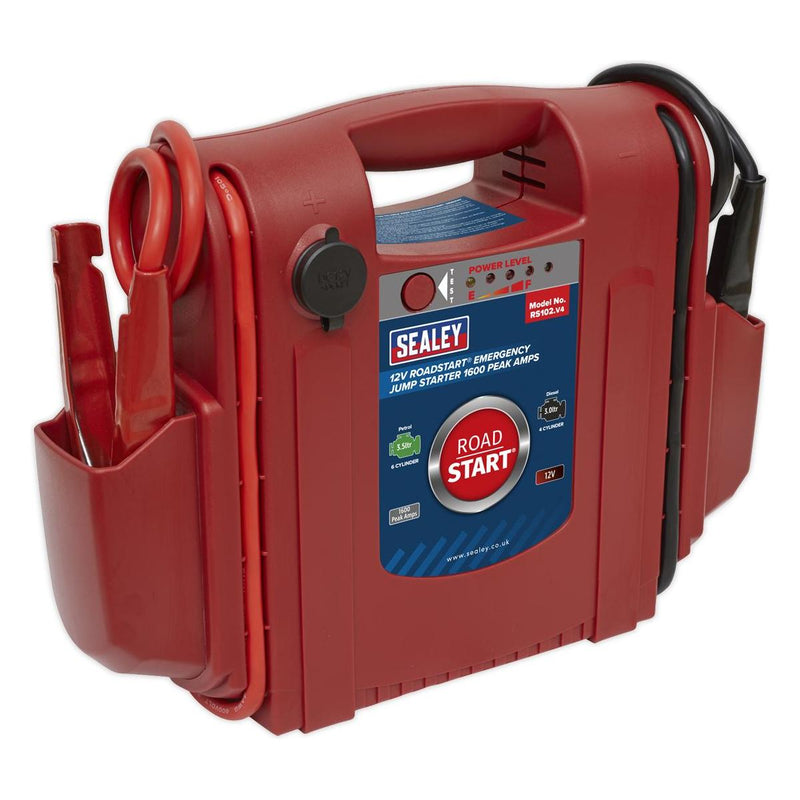 Sealey RoadStartï Emergency Jump Starter 12V 1600 Peak Amps RS102 - Sealey - My Roof Bars