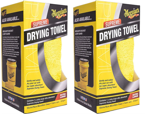 2x Meguiar's X1802EU Supreme Drying Towel Extra Large - Meguire's - My Roof Bars