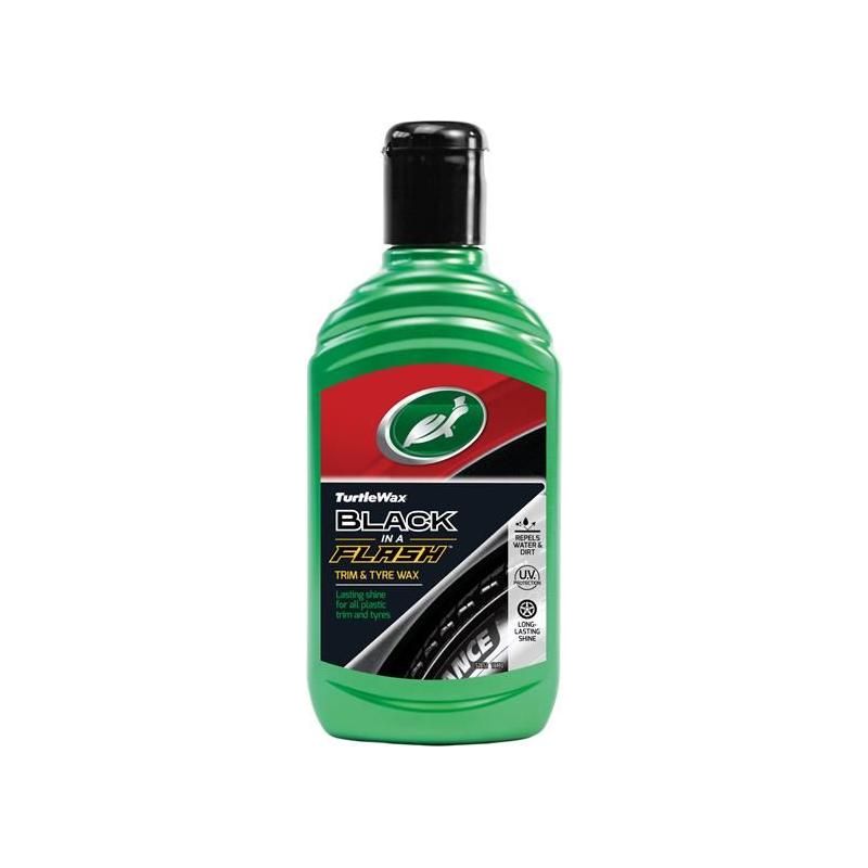 Turtle Wax Black in a Flash Trim & Tyre Wax 300ml