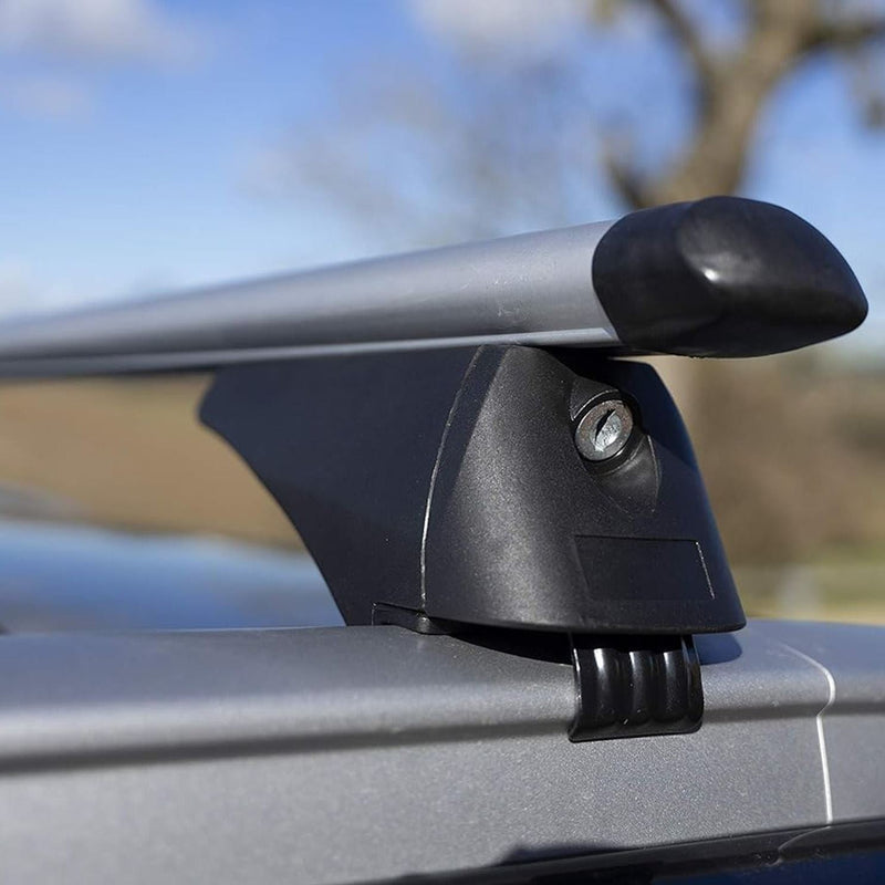 Summit SUM-005 Locking Roof Bars in Aluminium (Pair of) For Cars with Flush Rails - 1.35m, Silver