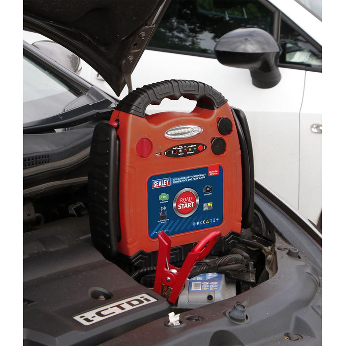 Sealey RoadStartï Emergency Power Pack 12V 900 Peak Amps RS131 - Sealey - My Roof Bars