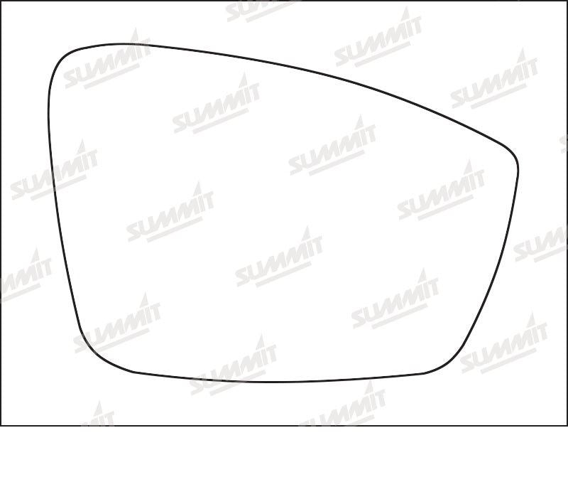 Summit Heated Base Plate With Standard Mirror Glass fits VW Up 12 on RHS - Summit - My Roof Bars
