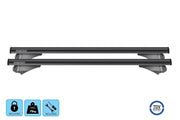 Menabo Leopard Black Roof Bars fits Volkswagen Passat B8 2015-2024 Estate 5D w Flush Rails - Menabo - My Roof Bars