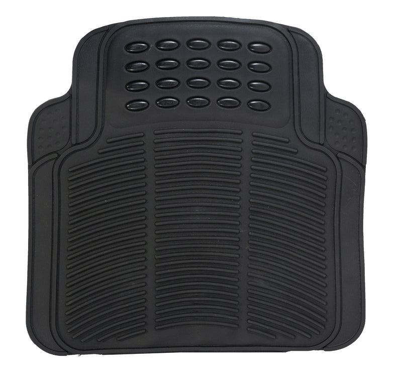4 Pcs/Set Durable Universal Black Rubber Car Mat Set Non Slip Grip Van Mats