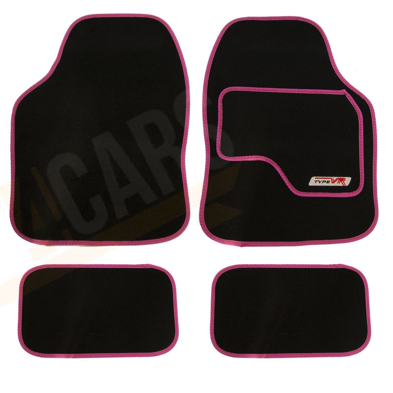 Sakura VR Cerise Embroidered Edging Car Mat Set (Front & Rear) Universal