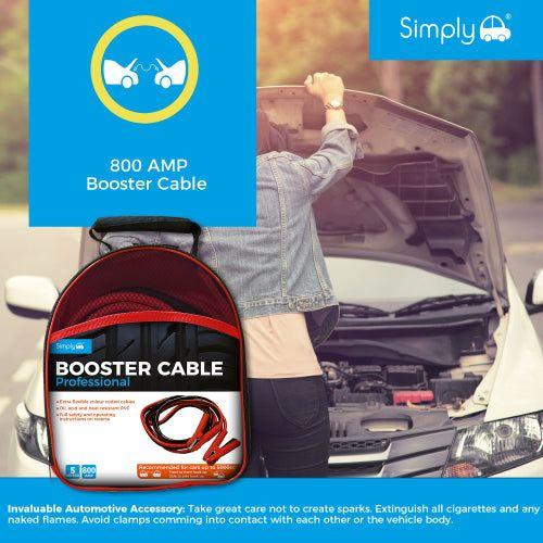 800 AMP 5m Professional Car Jump Leads Cables Heavy Duty Battery Starter Booster Van Truck - Simply - My Roof Bars