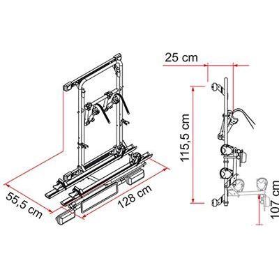 Fiamma Carry Bike 200DJ Fiat Ducato Pre 06 2 Bike Cycle Carrier - Fiamma - My Roof Bars