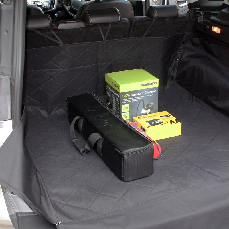 Padded Quilted Rear Car Seat Cover & Boot Liner Dog Pet Universal Fit