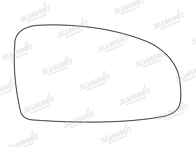 Summit Stick-On Standard Mirror Glass fits Daewoo Kalos 02 on RHS - Summit - My Roof Bars