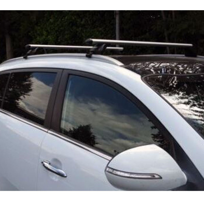 Summit SUP-957F Premium Integrated Railing Bar for Cars with Running Rails, Aluminium, Set of 2