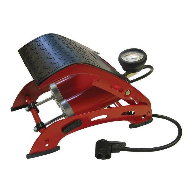 Faithfull Foot Pump Double Cylinder with Gauge - Faithfull - My Roof Bars