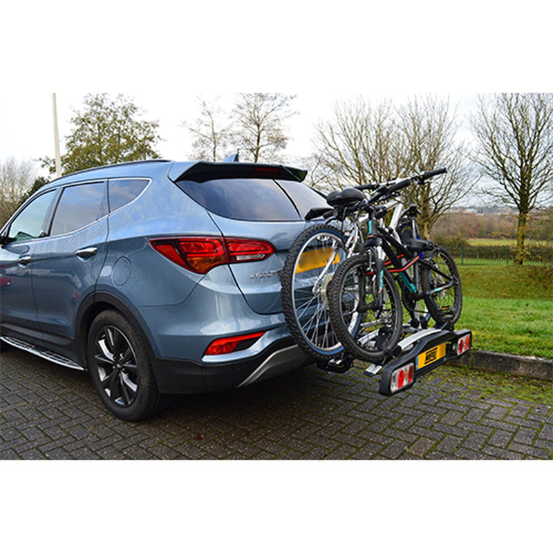 Maypole Towball Mounted Car Rear Tow Bar Cycle Holder 2 Bike Carriers w Electrics