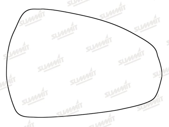 Summit Stick-On Standard Mirror Glass fits Audi A3 13 on RHS - Summit - My Roof Bars