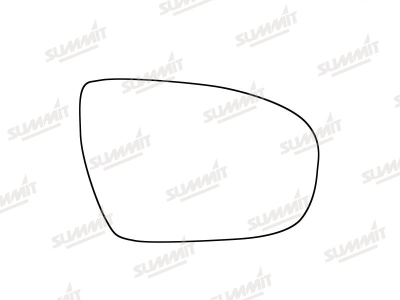 Summit Stick-On Standard Mirror Glass fits Hyundai i20 16 on RHS - Summit - My Roof Bars