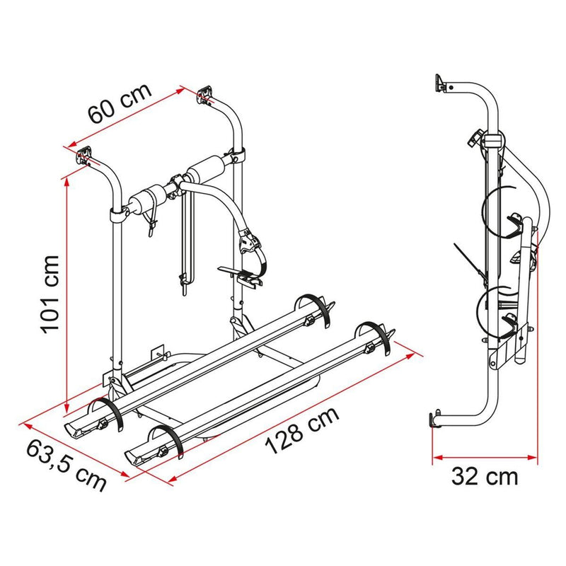 Fiamma Carry Bike Caravan Hobby Bike Rack for Hobby Caravans - Fiamma - My Roof Bars