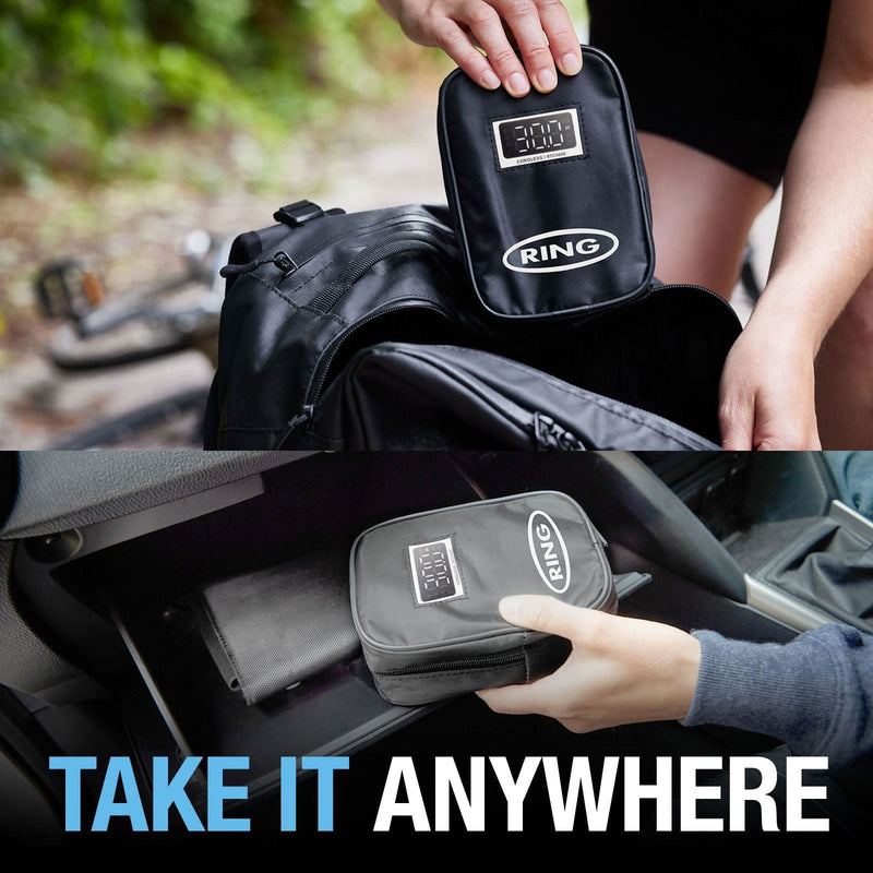 Ring Automotive RTC4000 cordless tyre inflator air compressor car pump. Recharge - Ring Automotive - My Roof Bars