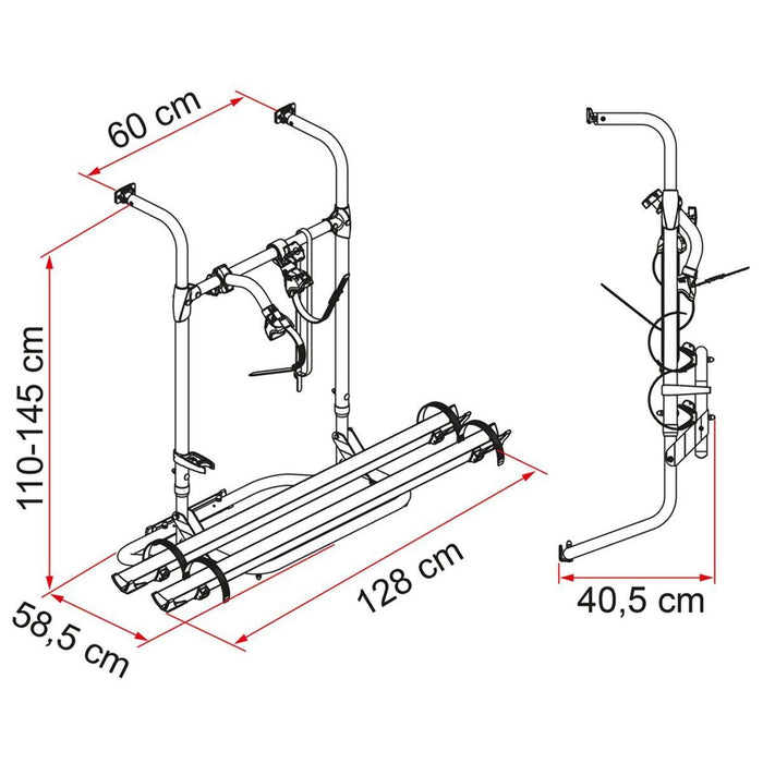 Fiamma Carry Bike Simple Plus 200 Lightweight Bike Rack for RV - Fiamma - My Roof Bars