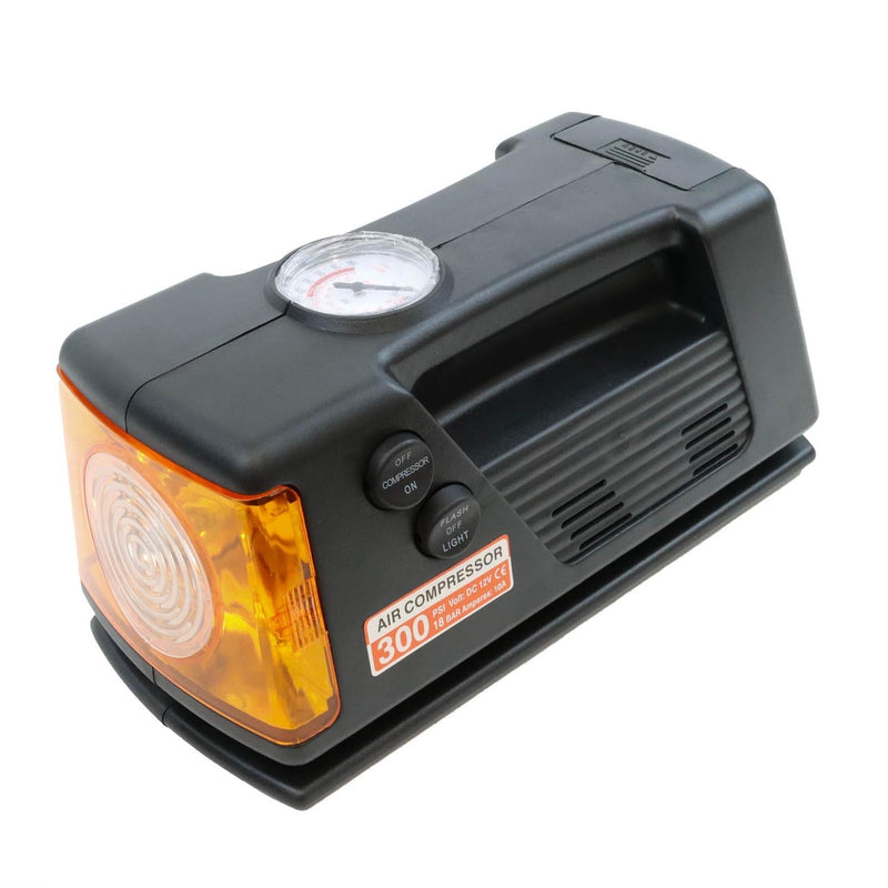 Streetwize Tyre Inflator - 12V - Compressor With Gauge & Light - 0-260 PSI