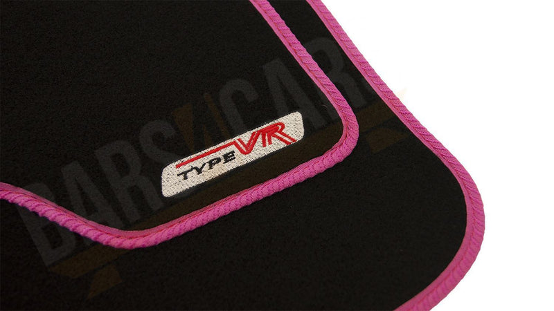 Sakura VR Cerise Embroidered Edging Car Mat Set (Front & Rear) Universal