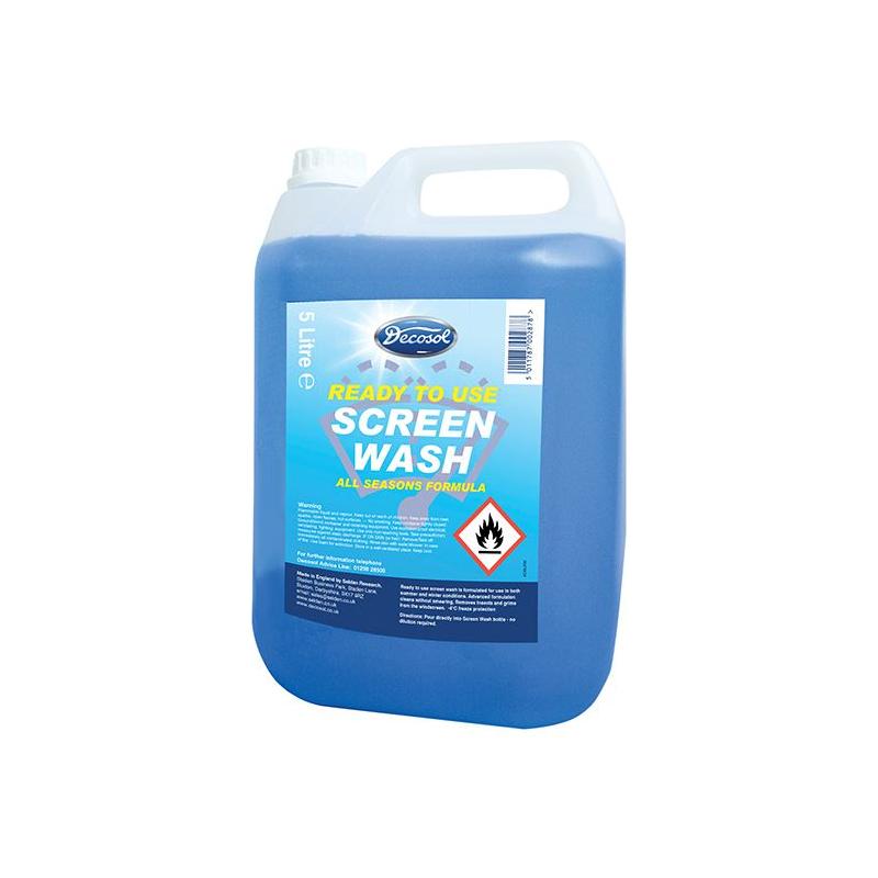 Decosol Ready Mixed Screenwash All Seasons Formula 5 litre - Decosol - My Roof Bars