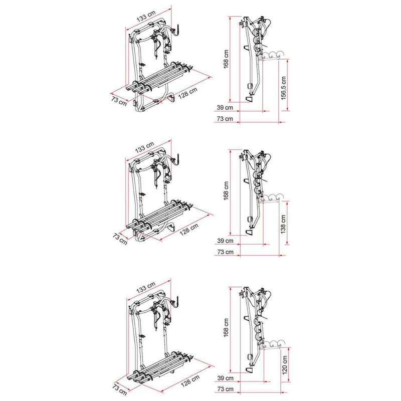Fiamma Carry-Bike Frame Sprinter 3 Bikes Deep Black - Fiamma - My Roof Bars
