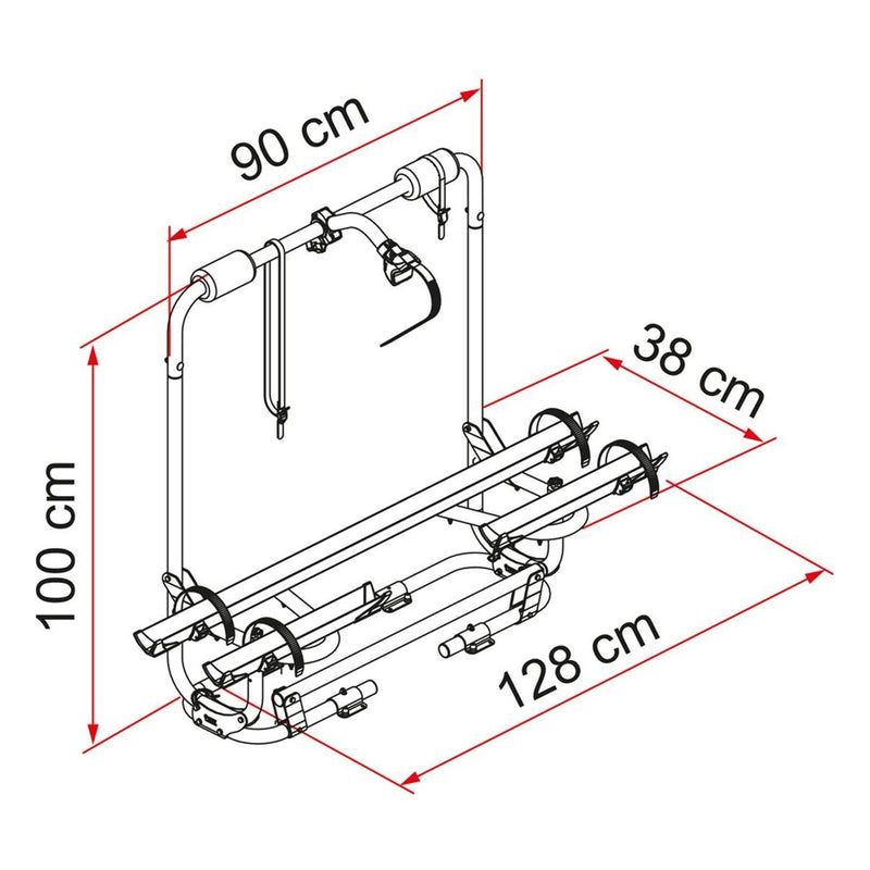 Fiamma Carry Bike Caravan XL A Pro 200 Foldable Bike Carrier - Fiamma - My Roof Bars