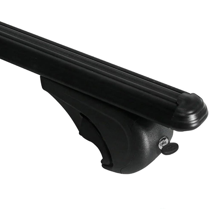 Roof Bars Rack Aluminium Black fits Vauxhall Zafira Life 2019- For Raised Rails - Summit - My Roof Bars
