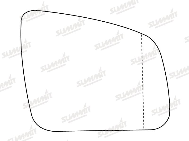 Summit Stick-On Aspheric Mirror Glass fits Mercedes C Class 07 on RHS - Summit - My Roof Bars