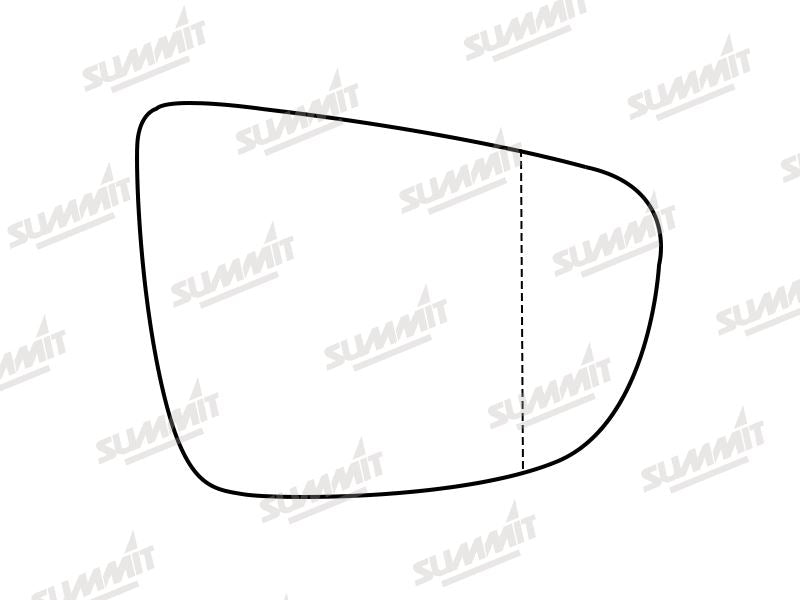 Summit Stick-On Aspheric Mirror Glass fits Kia Carens 13 to 17 RHS - Summit - My Roof Bars
