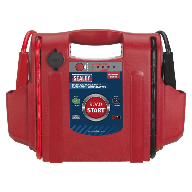 Sealey RoadStartï Emergency Jump Starter 12V 1000 Peak Amps RS1 - Sealey - My Roof Bars